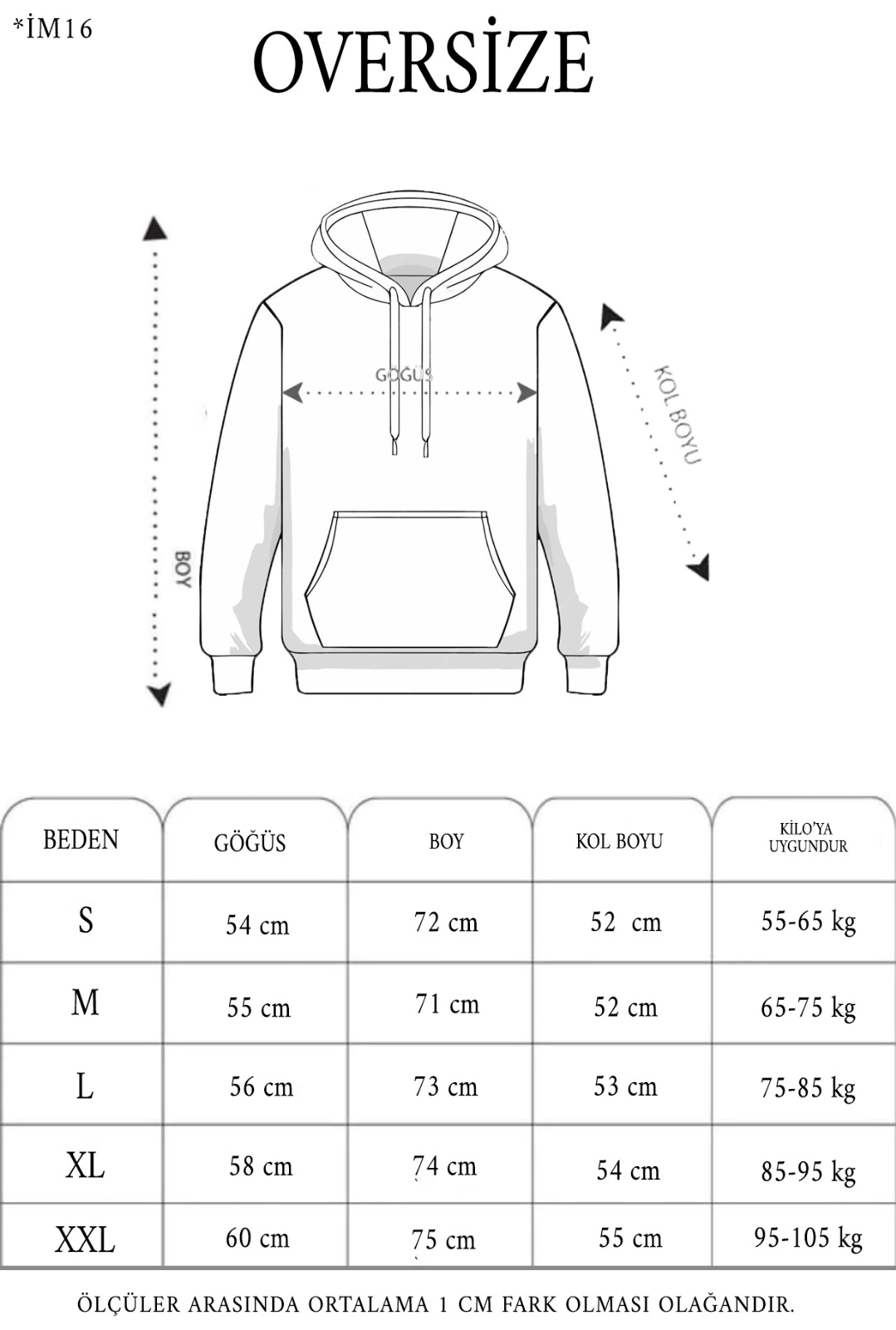 3 İplik Pamuklu Unisex Kapşonlu Sweetshirt - Beyaz