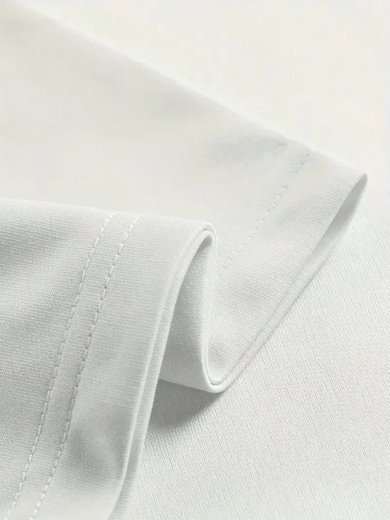 20/1 Penye Compack Ön Arka Ejder Baskılı Oversize Bisiklet Yaka T-shirt - Beyaz