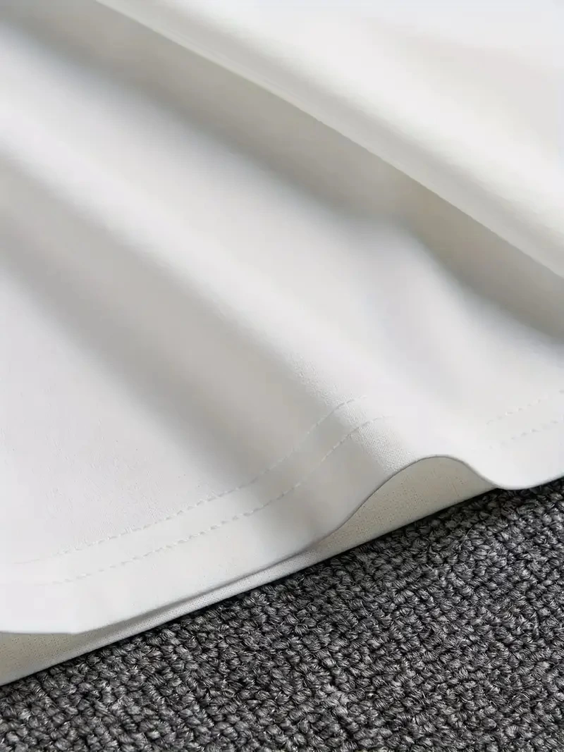 ANIMAL Desen Baskı Erkek Oversive Tişört, Grafik Tişört Erkek Yazlık Outdoor Kıyafetleri, Sporda ve Günlük Giyime Uygun - Beyaz