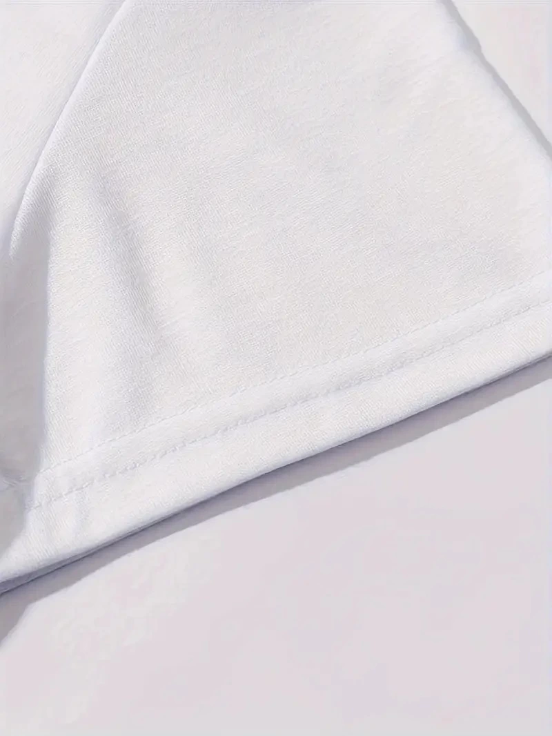 20/1 Penye Compack Baskılı Oversize Kahve Desenli Kadın Kısa Kol T-shirt - Beyaz