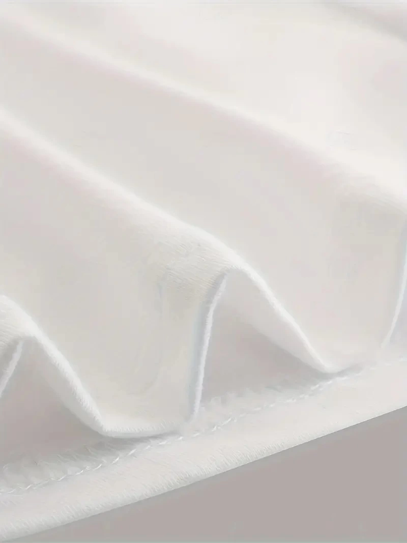 20/1 Penye Compack Ön Arka Ejder Baskılı Oversize Bisiklet Yaka T-shirt - Beyaz