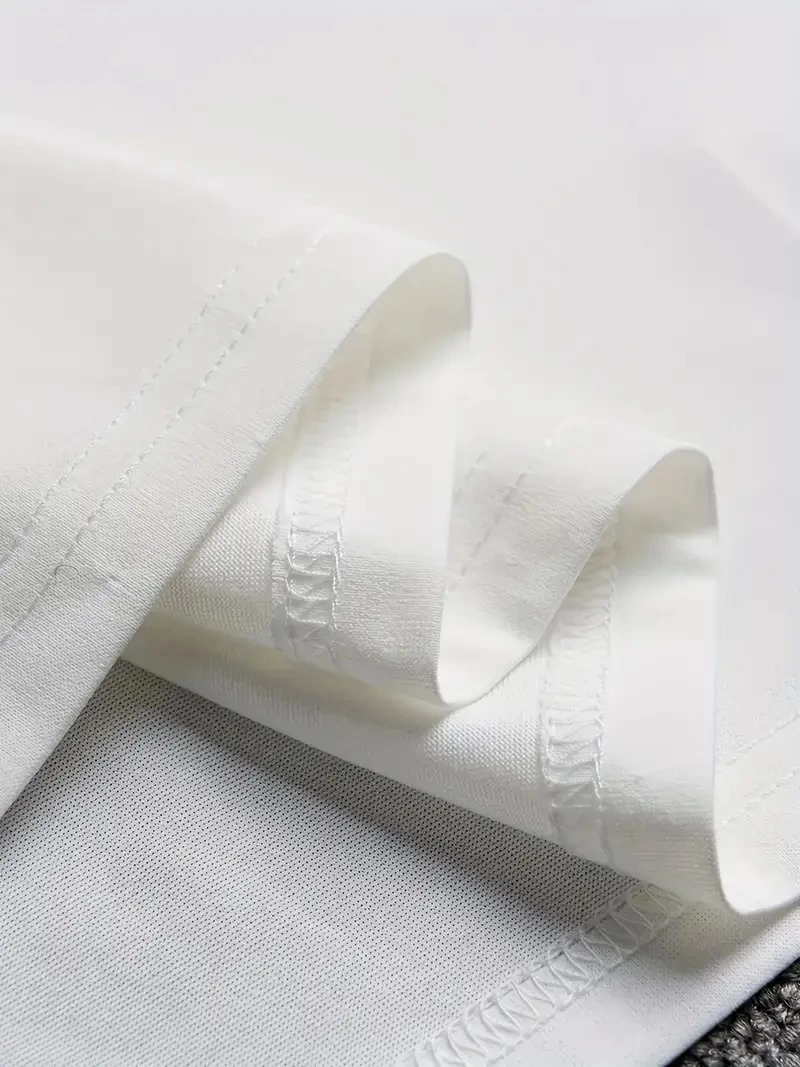 ANIMAL Desen Baskı Erkek Oversive Tişört, Grafik Tişört Erkek Yazlık Outdoor Kıyafetleri, Sporda ve Günlük Giyime Uygun - Beyaz