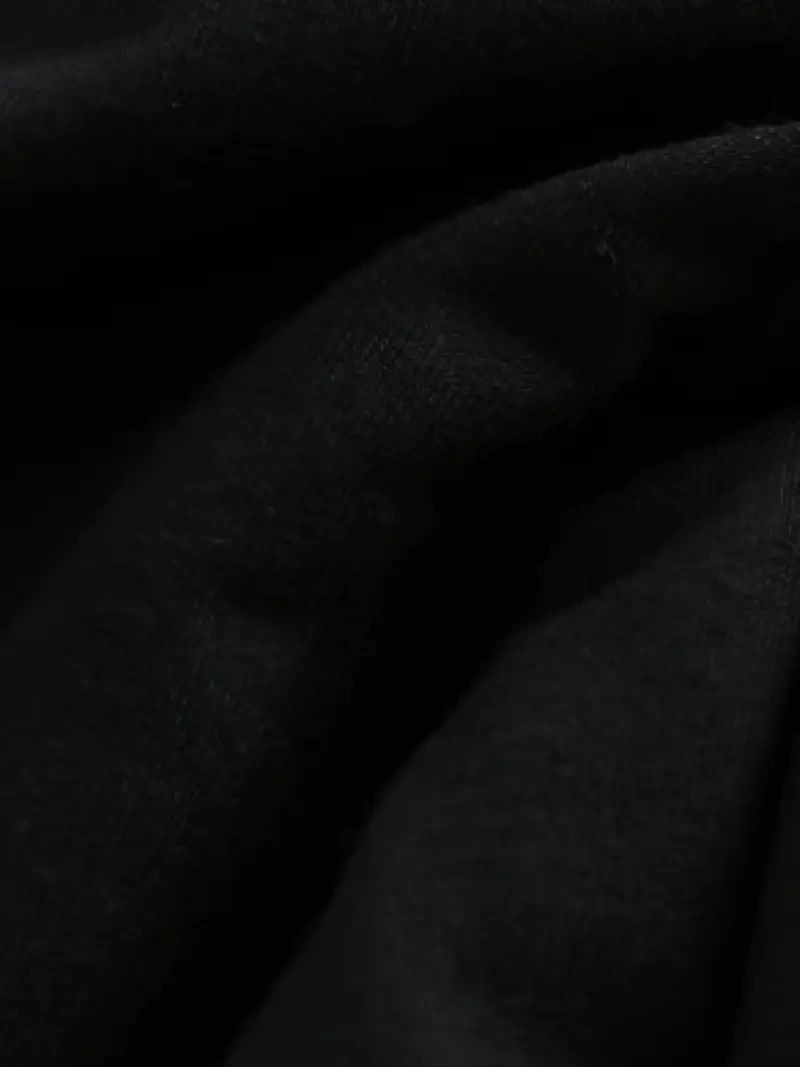 20/1 Penye Compack Baskılı Oversize Kısa Kol Bisiklet Yaka T-shirt - Siyah