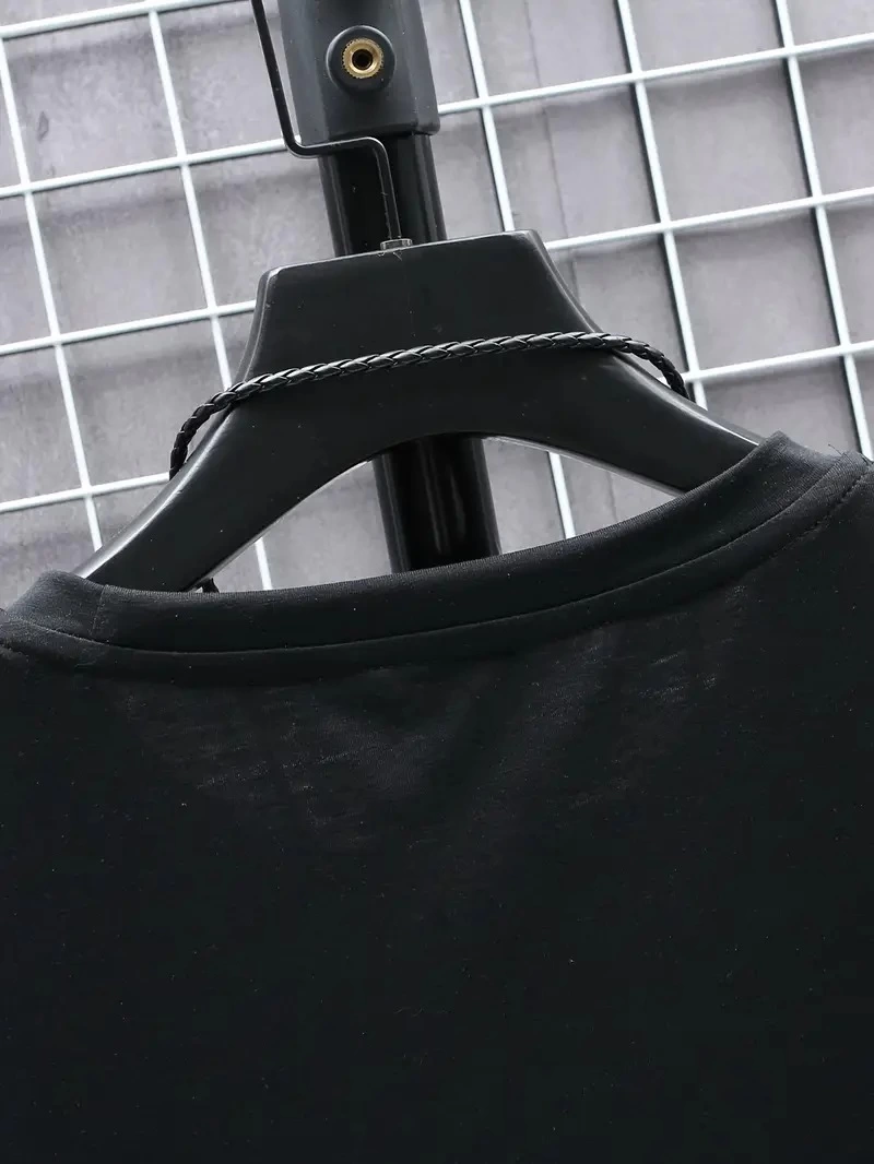 20/1 Penye Compack FUTRE Baskılı Oversize Kısa Kol Bisiklet Yaka T-shirt - Siyah