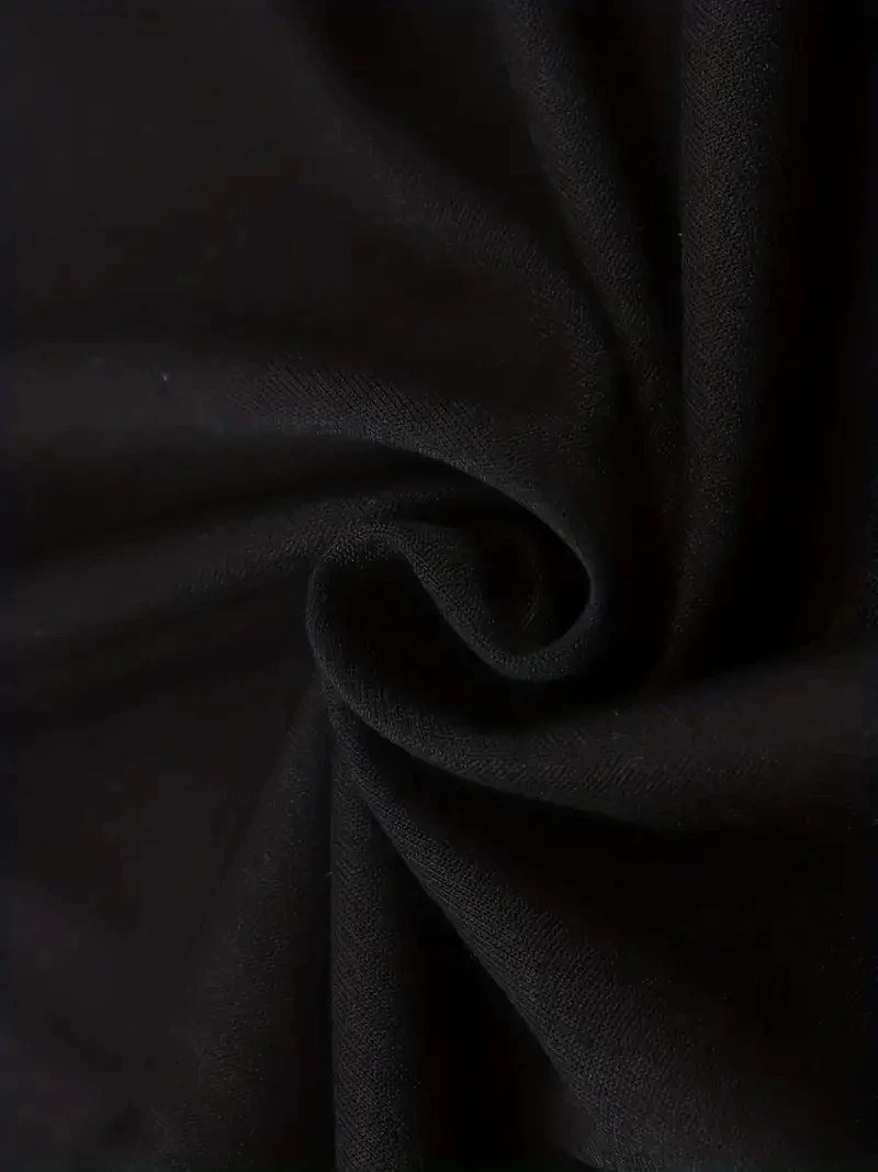 erkekler için Ön Arka Baskılı PERFECTLY günlük Kısa Kol tişört - Siyah