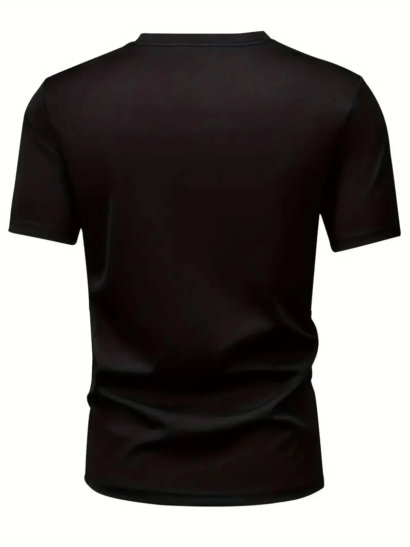 20/1 Penye Compack Baskılı Oversize Bisiklet Yaka Kısa Kol T-shirt - Siyah