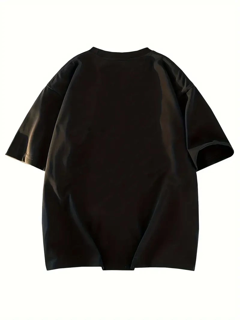 Kadın Eğlenceli Harf NY Baskılı Bisiklet Yaka Tişört - Rahat Polyester, Makinede Yıkanabilir - Yaz ve Fitness için Mükemmel, Yuvarlak Yaka - Siyah