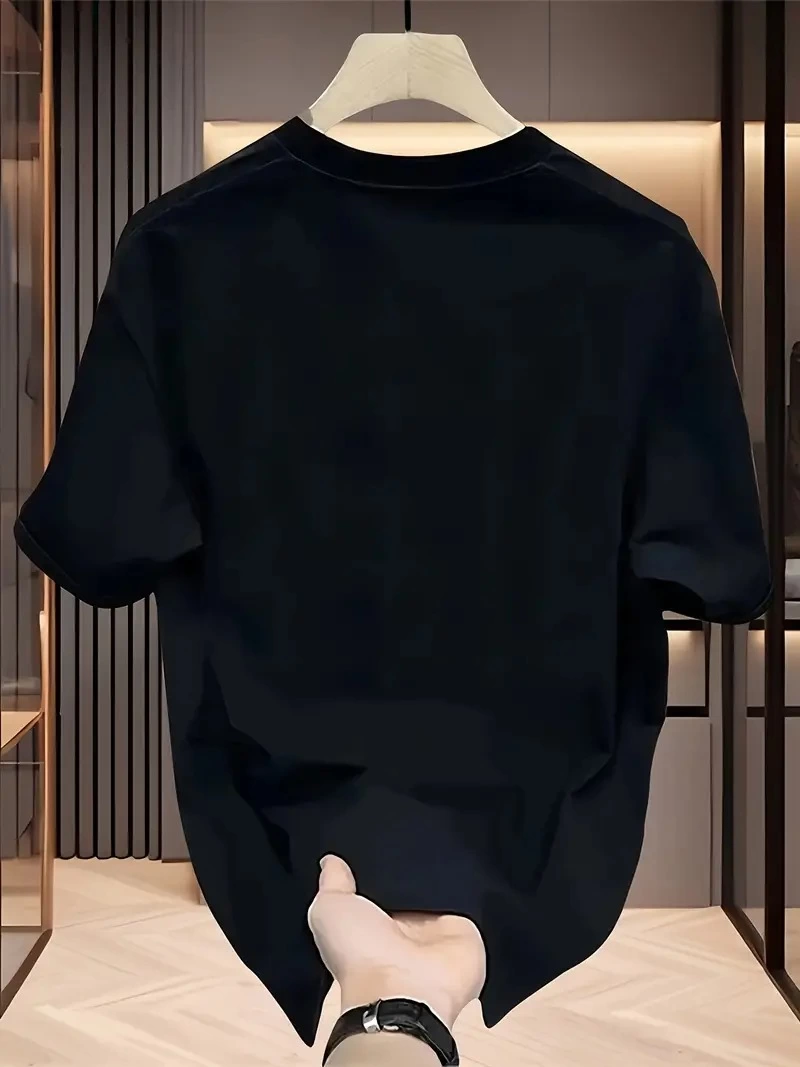 AICG Ön Arka Baskılı Bisiklet Yaka Kadın Oversize Bisiklet Yaka T-shirt - Siyah