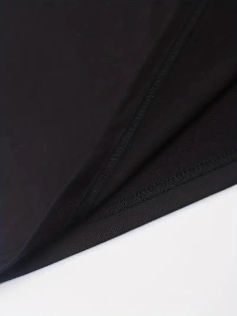 erkekler için Ön Arka Baskılı PERFECTLY günlük Kısa Kol tişört - Siyah