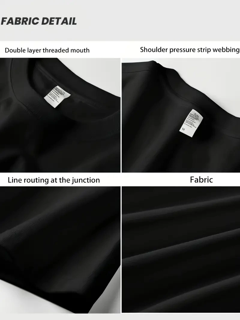 AICG Ön Arka Baskılı Bisiklet Yaka Kadın Oversize Bisiklet Yaka T-shirt - Siyah