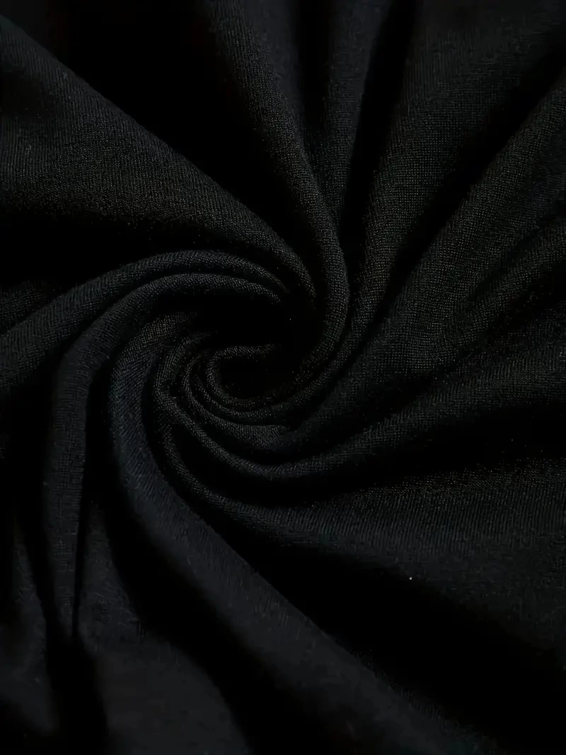 Büyük Boy Ayıcık Baskılı Bisiklet Yaka T-Shirt, İlkbahar & Yaz İçin Rahat Kısa Kollu T-Shirt, Kadın Giyim - Siyah