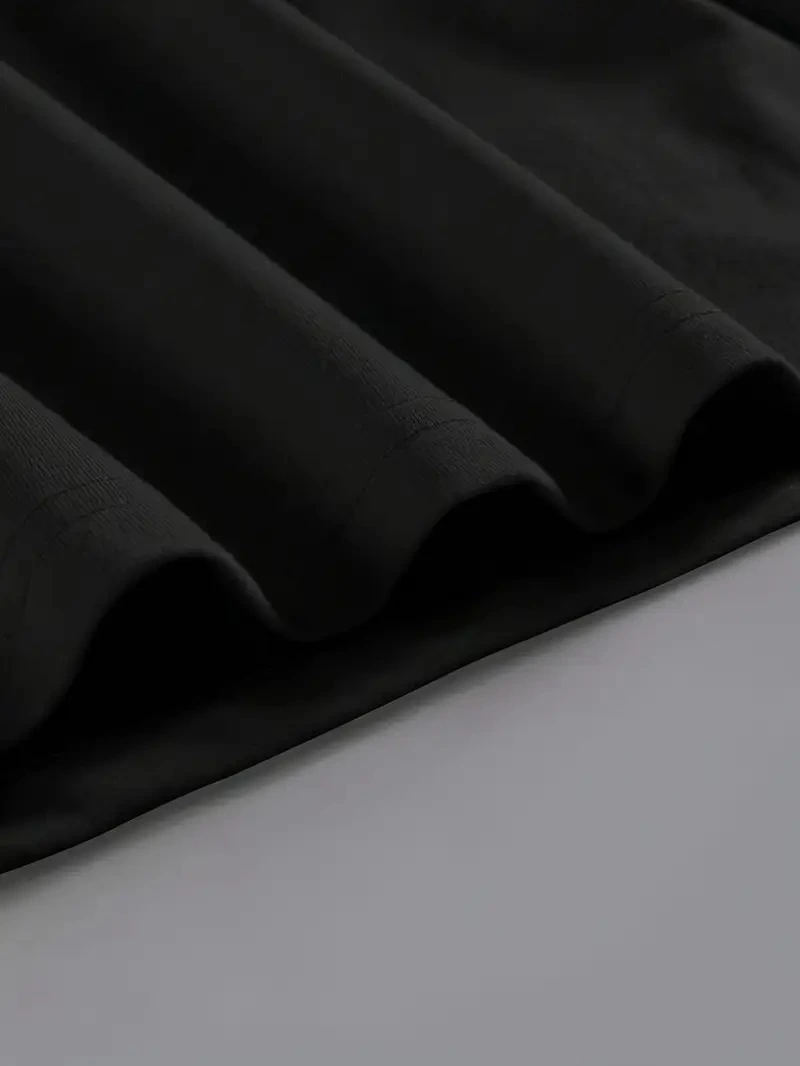 20/1 Penye Compack Baskılı Oversize Kahve Desenli Kadın Kısa Kol Yazlık T-shirt - Siyah