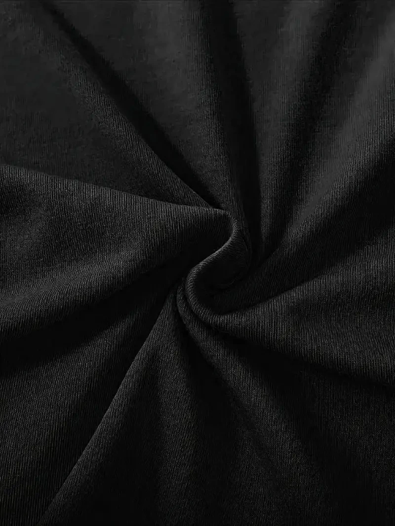 fiyonk Ön Arka baskılı siyah oversize unisex Kısa Kol t-shirt- Siyah