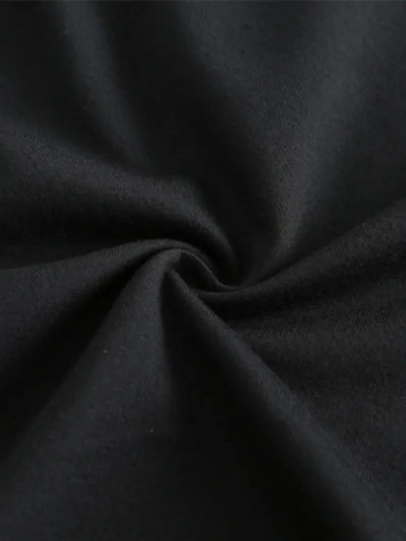 20/1 Penye Compack Baskılı Oversize Kısa Kol Bisiklet Yaka T-shirt - Siyah