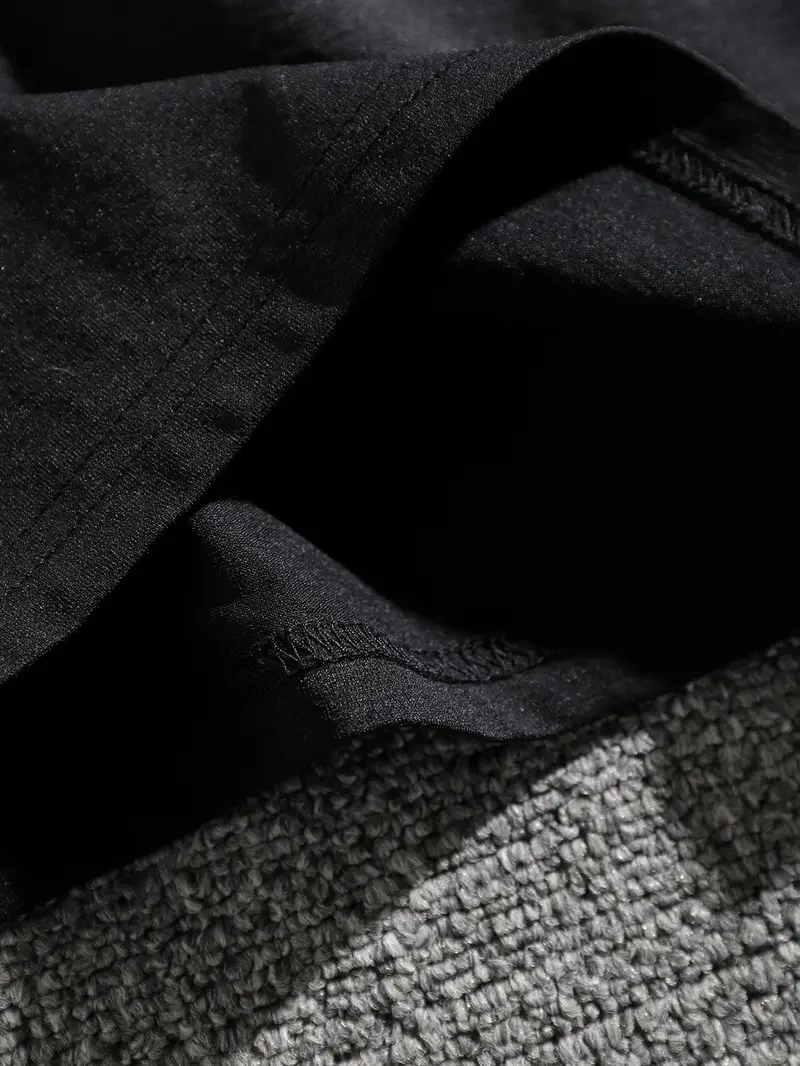 Erkek Dağ Grafikli Tişört, Yaz için Büyük Beden Rahat T-shirt - Siyah