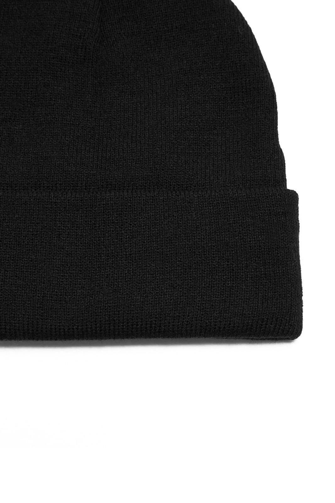 Kadın Katlamalı Basic Bere - Siyah