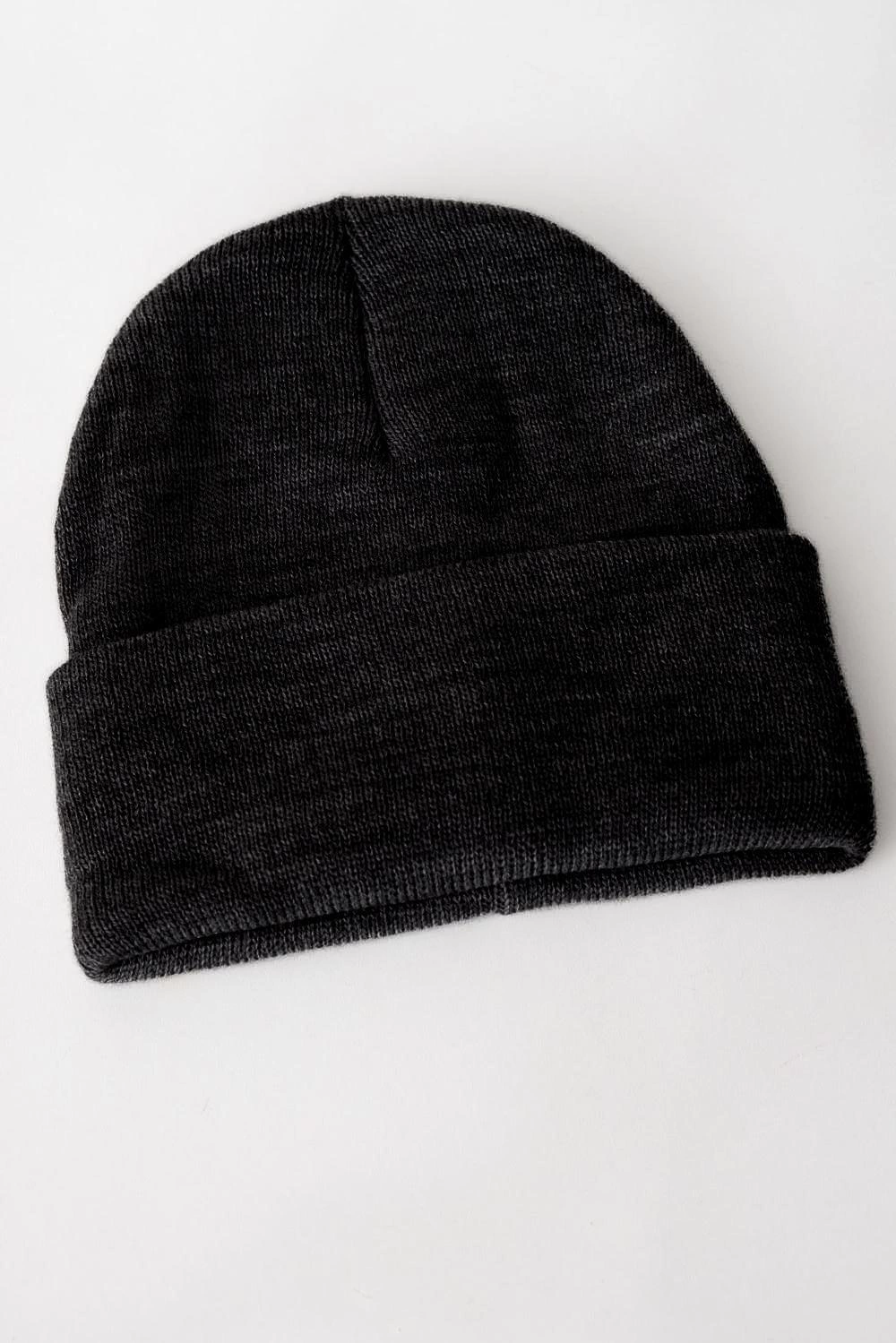 Kadın Katlamalı Basic Bere - Siyah