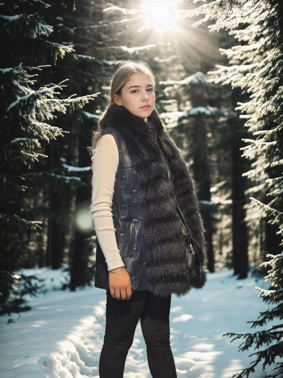 Kadın Kolsuz Fermuarlı Yelek - Lacivert